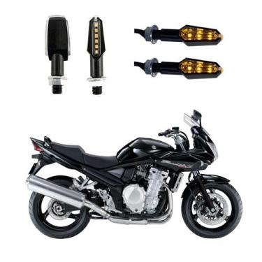 Imagem de KIT 4 Luz Seta Esportiva Pisca de Led Modelo P29 Para Moto BANDIT 1250