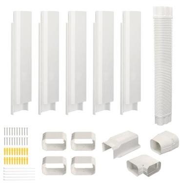 Imagem de SUREPHON Conjunto de capa de mini linha dividida de 10 cm, kit de linha de plástico para unidades externas, mini ar condicionado dividido, AC central e bomba de calor