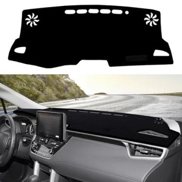 Imagem de Blazeray Para Toyota Corolla Accessories 2019 2020 2021 2022 2023 2024 2025 Capa de painel Capa de painel de encaixe personalizado Capa de console central Hatch Sedan Protetor solar Pad (borda preta