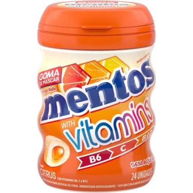 Imagem de Kit c/ 2 MENTOS Goma De Mascar Sem Acucar Vitamins Citrus