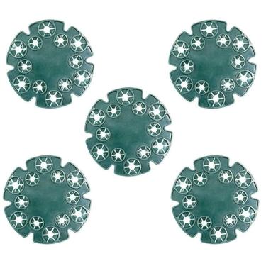 Imagem de Punhos de cana Anéis de apoio de cana Ervilhas Suporte de feijão 12 buracos DIY Bambu Estacas de madeira Conectores de cana Clipe de planta de jardim para plantas de escalada (5-piece)