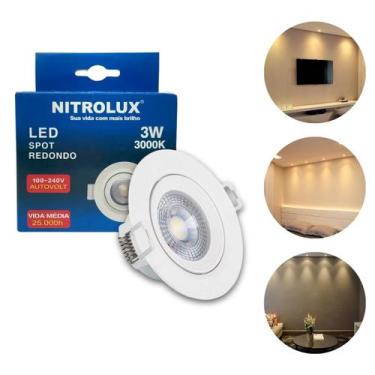 Imagem de Luminária Teto Spot Led Redondo Branco 5w Embutido - Nitrolux