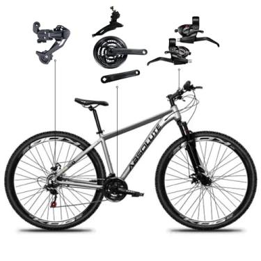 Imagem de Bicicleta Aro 29 Absolute 21 Marchas Quadro Alumínio Freio a Disco MTB (Cinza, 13,5)