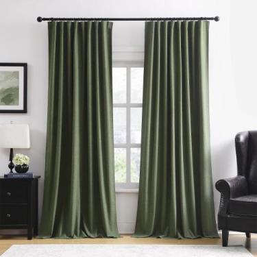 Imagem de Cortinas Blackout Rain City 274 cm, 2 painéis, Loden/verde oliva