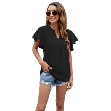 Imagem de Camiseta casual feminina: manga curta modal e algodão confortável - Li