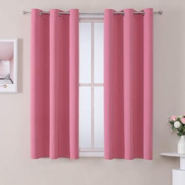 Imagem de Cortinas de janela ChrisDowa Small, 102 cm de comprimento, quarto rosa
