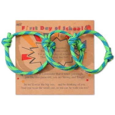Imagem de Blinket Pulseiras para pais e filhos do primeiro dia de aula – Pulseiras ajustáveis de alta resistência para crianças e pais, presentes de volta às aulas, presentes de interação entre pais e filhos,,
