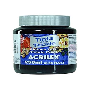 Imagem de Tinta Para Tecido Fosca, Acrilex, Preto, 250 ml