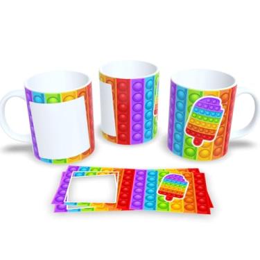 Imagem de Caneca de Porcelana Personalizada Pop It com Foto e Nome (Mod.3)