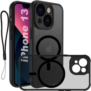 Imagem de USTIYA Magnética Capa para iPhone 13 6,1 polegadas Case Matte Acrílico Uso Resistente Protetora de Câmera Capinha Acessórios para Celular com Cordão Preto FGCX