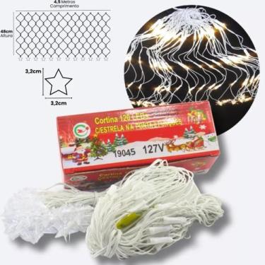 Imagem de Cortina Pisca 120 Leds Com Estrela Na Ponta 8 Funções 4 Metros - GLOBA