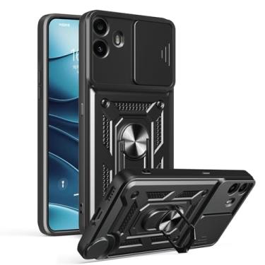 Imagem de Kukoufey Capa compatível com Nothing CMF Phone 1, com capa de lente de câmera deslizante compatível com Nothing CMF Phone 1 5G A015 capa preta