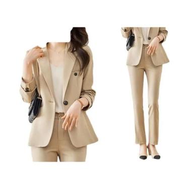 Imagem de Conjunto De Calça Feminino De Manga Longa Para Trabalho Profissional E