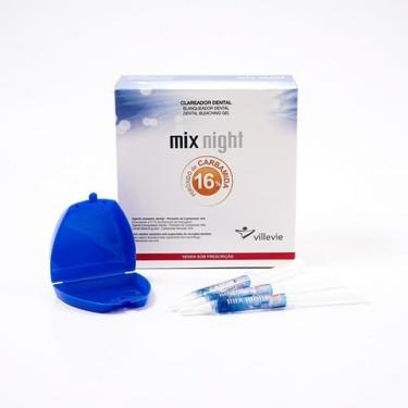 Imagem de Kit Clareador Dental Uso Caseiro Mix Night 16% com 5 seringas Villevie