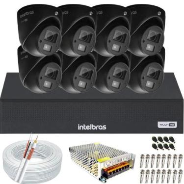 Imagem de Kit Cftv 8 Câmeras de Segurança Intelbras vhd 3220 Audio Microfone Ful