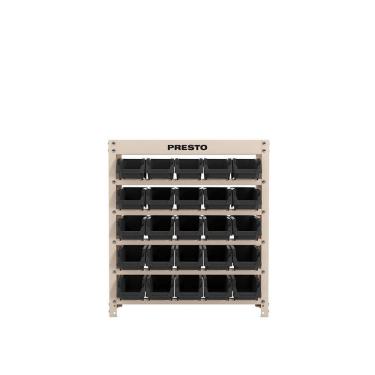 Imagem de Estante Organizadora Preto c/ 25 Gavetas Empilháveis