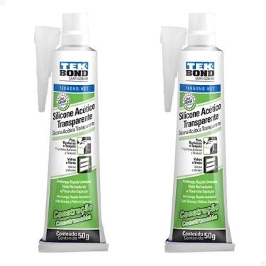 Imagem de Silicone Acético Incolor Tekbond Vedante 50g Kit 2un