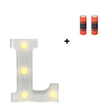 Imagem de Letra Luminária Led 3d Pequena Festa Decoração e Pilha  - Partiufesta,