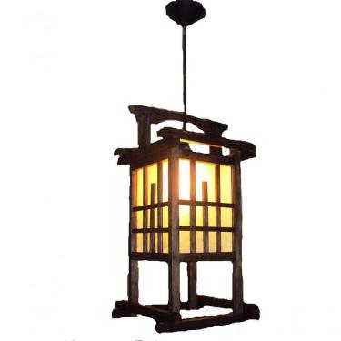Imagem de Lustre Oriental Luminária Estilo Japonês Rustico Artesanal Sala Quarto Restaurante Hotel Pousada