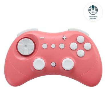 Imagem de GuliKit Elves 2 Bluetooth Controller for Switch, Switch 2, Windows PC, Android, iOS, Hall Effect Joysticks, 1000Hz Wired, 730Hz Bluetooth, Switch1/2 Wake-Up, Dual Vibration, Gyro, Turbo - Pink