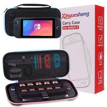 Imagem de Xinyuesheng Carrying Case for Nintendo Switch 2 (2025),Protective Hard Portable Travel Carry Case Shell Pouch with Pockets for Accessories and Games Card Slots，Game Bag for Switch Holds，Black