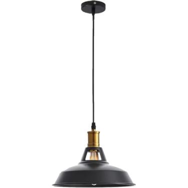 Imagem de TLTDSMY Lustre preto vintage lustre de ferro restaurante bar café luzes de teto restaurante quarto bar sala de estar, arandelas de parede modernas