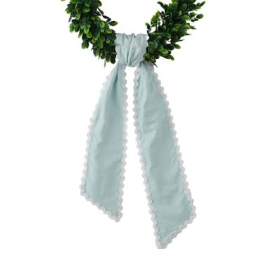 Imagem de DYSHAYEN Faixa de guirlanda para porta da frente, acessórios de grinalda de lona com acabamento em rac RIC para entrada de quintal, uso interno e externo, chá de panela, Natal, casa (acabamento