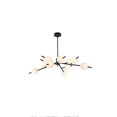 Imagem de FZGGWYHL Lustre G9 Moderno Dourado Sputnik, Latão Escovado Meados do Século Durante a Luz, Luminária de Montagem Semi Embutida Lâmpadas Penduradas para Sala de Jantar Cozinha Iluminação - Preto. 12