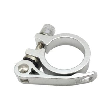 Imagem de Colaxi Grampo de canote de selim de bicicleta de liberação rápida, suprimentos de grampo de canote de selim de bicicleta de alto desempenho, diâmetro interno, Prata