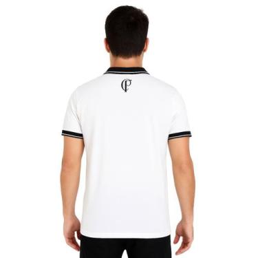Imagem de Camisa Polo Corinthians FMF Masculino Off White, Branco, M