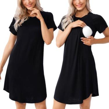 Imagem de Vestido de dormir AGKRUNN feminino para parto/trabalho/maternidade/enf