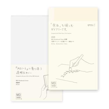 Imagem de Midori MD Notebook Diary, 2026 Newsho, edição limitada mensal, marcador incluído 22404006 (começa em dezembro de 2025)