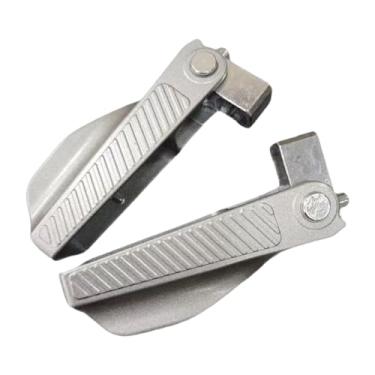 Imagem de KiBcsLic Apoios para os pés de motocicleta, bicicleta, passageiro, metal, fácil de instalar, peças de reposição, acessório resistente, substitui, pedaleira