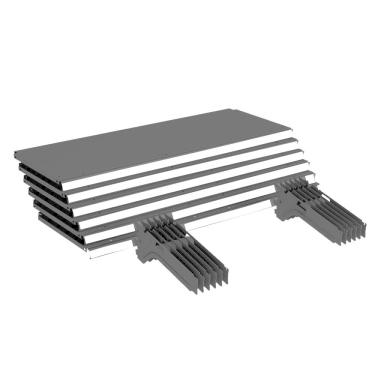 Imagem de Kit 6 Bandejas Gondola Ponta FIT 40 Preto 6X 30x78 Pe Branco