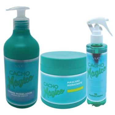 Imagem de Kit Lowell Cacho Magico Mascara 450g e Creme 500ml Ativador 200ml