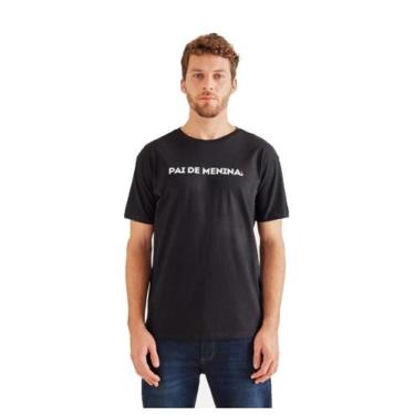 Imagem de Camiseta Pai De Menina Dia A Dia Conforto Estilo Reserva, P, Preto