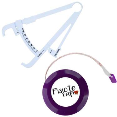 Imagem de Kit Avaliacao Fisica Medir Gordura Corporal Fita Metrica Imc Adipometr