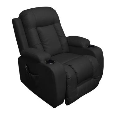 Imagem de Poltrona do Papai Austin com Elevação Lift 150º Massagem Aquecimento PU Preto G31 - Gran Belo