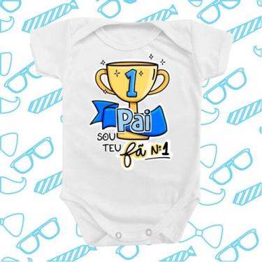 Imagem de Body Roupinha De Bebê Pai Sou Teu Fã Dia Dos Pais Meninos - Borizinho 