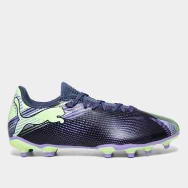 Imagem de Chuteira Campo Puma Future 7 Play Unissex, Verde, Cinza, 39