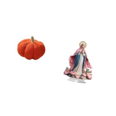 Imagem de Fenteer Almofada de Pelúcia de Abóbora de Halloween para Sofá E Ornamento Autônomo de Acrílico 2D, Cama Decorativa, Quarto, Mesa, Estante, Decoração de Festiv