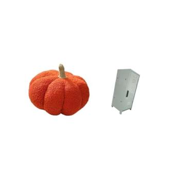 Imagem de Fenteer Almofada de Pelúcia de Abóbora de Halloween para Sofá E Mini Armário com Compartimento de Armazenamento Empilhável para Decoração de Quarto, Apartamen