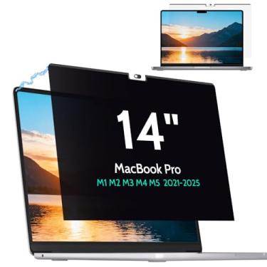 Imagem de Mao Yeye Tela de privacidade magnética para MacBook Pro 14 polegadas (2021-2024, M1, M2, M3, M4), filtro de luz azul antirreflexo removível para laptop Mac 14,2 polegadas protetor de filtro de