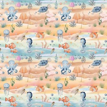 Imagem de Tecido Tricoline Digital Nemo e Animais Marinho (Fundo do Mar) - Mundo