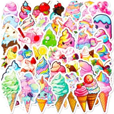 Imagem de Adesivo de sorvete, adesivo fofo de garrafa de água para todos, adesivo de vinil para laptop, skate, telefone, computador