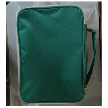 Imagem de Pequena bolsa de armazenamento de nylon – Organizador de qualidade, elegante e expansível com zíper duplo, resistente a rasgos