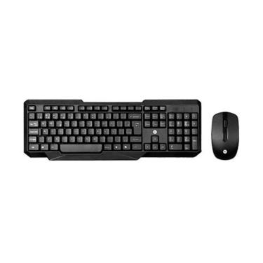 Imagem de Kit Teclado E Mouse Wireless Sem Fio 1000dpi Preto Bright