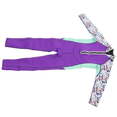 Imagem de Naroote Roupa de Mergulho Térmica Infantil de Neoprene Com Manga Longa de 2,5 Mm para Meninos e Meninas, Roupa de Banho Elástica Macia para Natação (Tamanho 10)