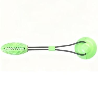 Imagem de Brinquedos para cães de estimação, com ventosas fixas reforçadas, bolas de brinquedo para cães para ranger dentes e fazer sons quando falta comida (verde)