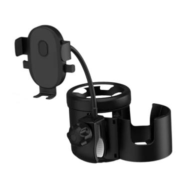 Imagem de Dynwave Suporte para mamadeira 3 em 1 com furo duplo para garrafas, ideal para carrinhos de bebê, bicicletas e carrinhos de compras.